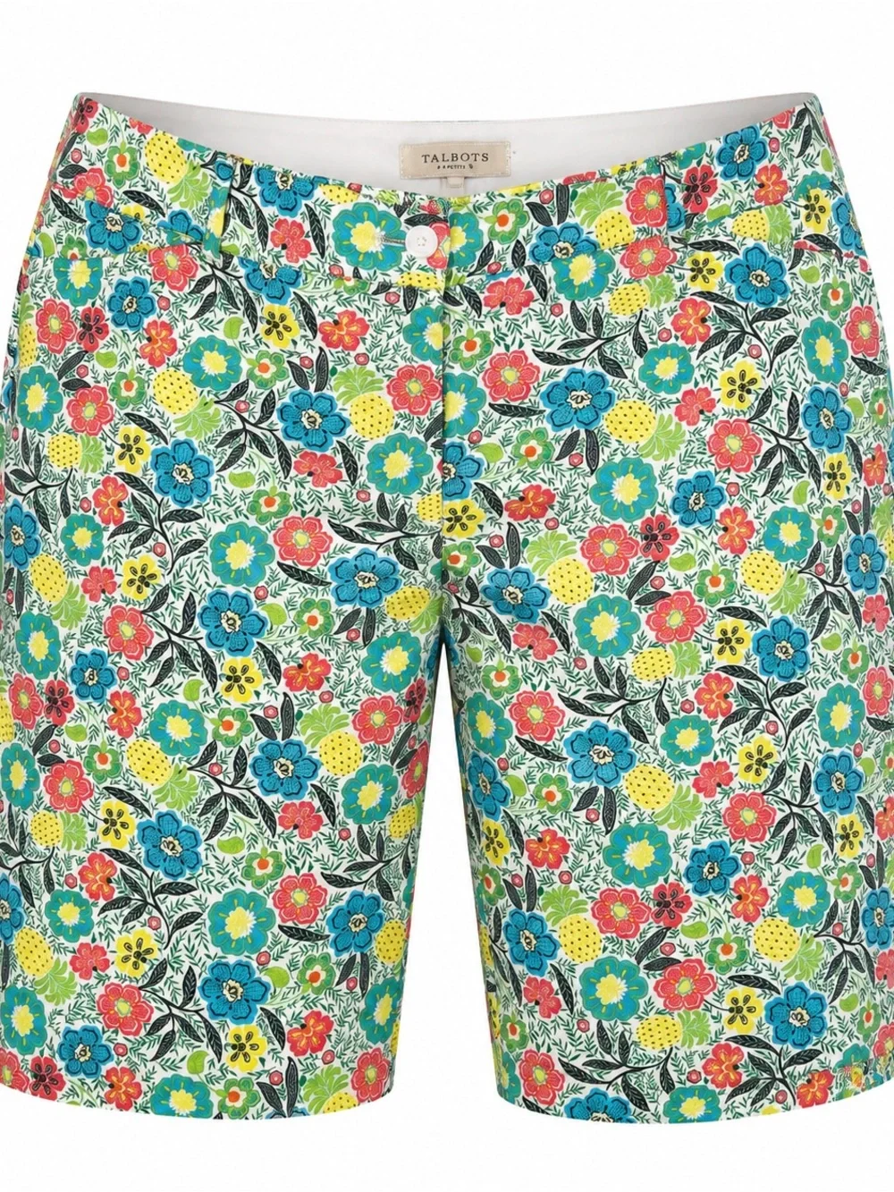 Talbots Multicolor Floral Cotton Bermuda Shorts